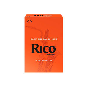 RLA1025 Rico by D'Addario Baritone Sax Reeds, Strength 2.5, 10-pack