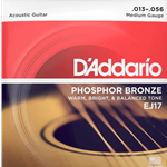 D'Addario EJ17 Phosphor Bronze Acoustic Guitar Strings, Medium, 13-56