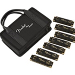 Fender Blues Deluxe Harmonica, Pack of 7, with Case