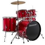 LC17514 Ludwig Accent Red Sparkle w/Wuhan Cymbals