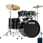 IE58CBOW Tama 5pc Imperialstar Complete, Black Oak Wrap