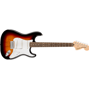 Squier 0378000500 Affinity Series  Stratocaster, Laurel Fingerboard, White Pickguard, 3-Color Sunburst