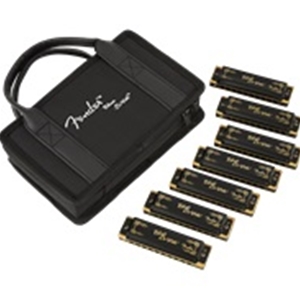 Fender Blues Deluxe Harmonica, Pack of 7, with Case