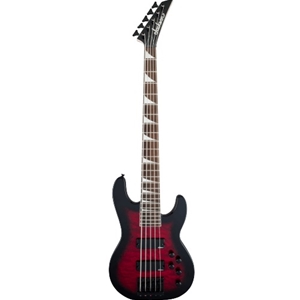 Jackson 2919021502 JS Series Concert  Bass JS3VQ, Amaranth Fingerboard, Transparent Red Burst