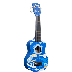 Amahi DDUK2 Blue with Bird Design Ukulele