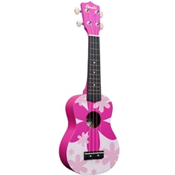 Amahi DDUK4 Pink flower design Ukulele